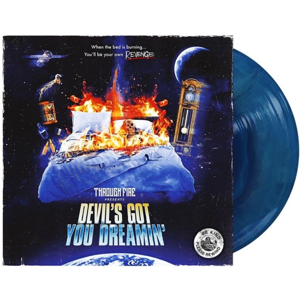 Through Fire - Devil's Got You Dreamin' Royal Blue/Ultra Clear Galaxy LP